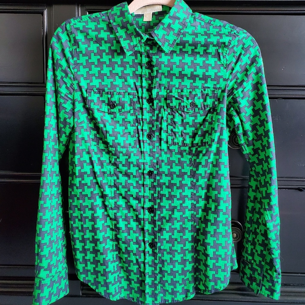 Michael Kors shirt-navy/ kelly green